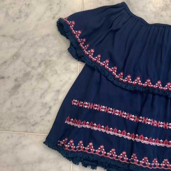 Piper by Townsen Off The Shoulder Embroidered Blouse XS - Picture 2 of 3